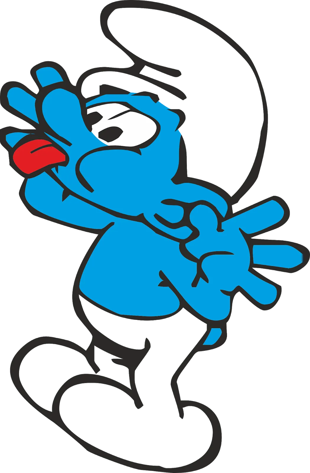 Smurfs Archaeologist Smurf, ancient ruins, digging tools, free png